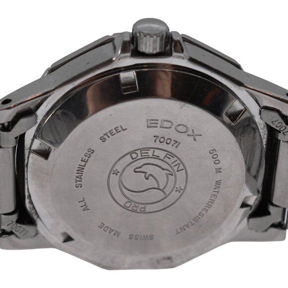 Edox Men's 40mm Pro-Delfin Rare Red Dial Stainless Steel Watch Reference 70071! - Picture 8 of 9